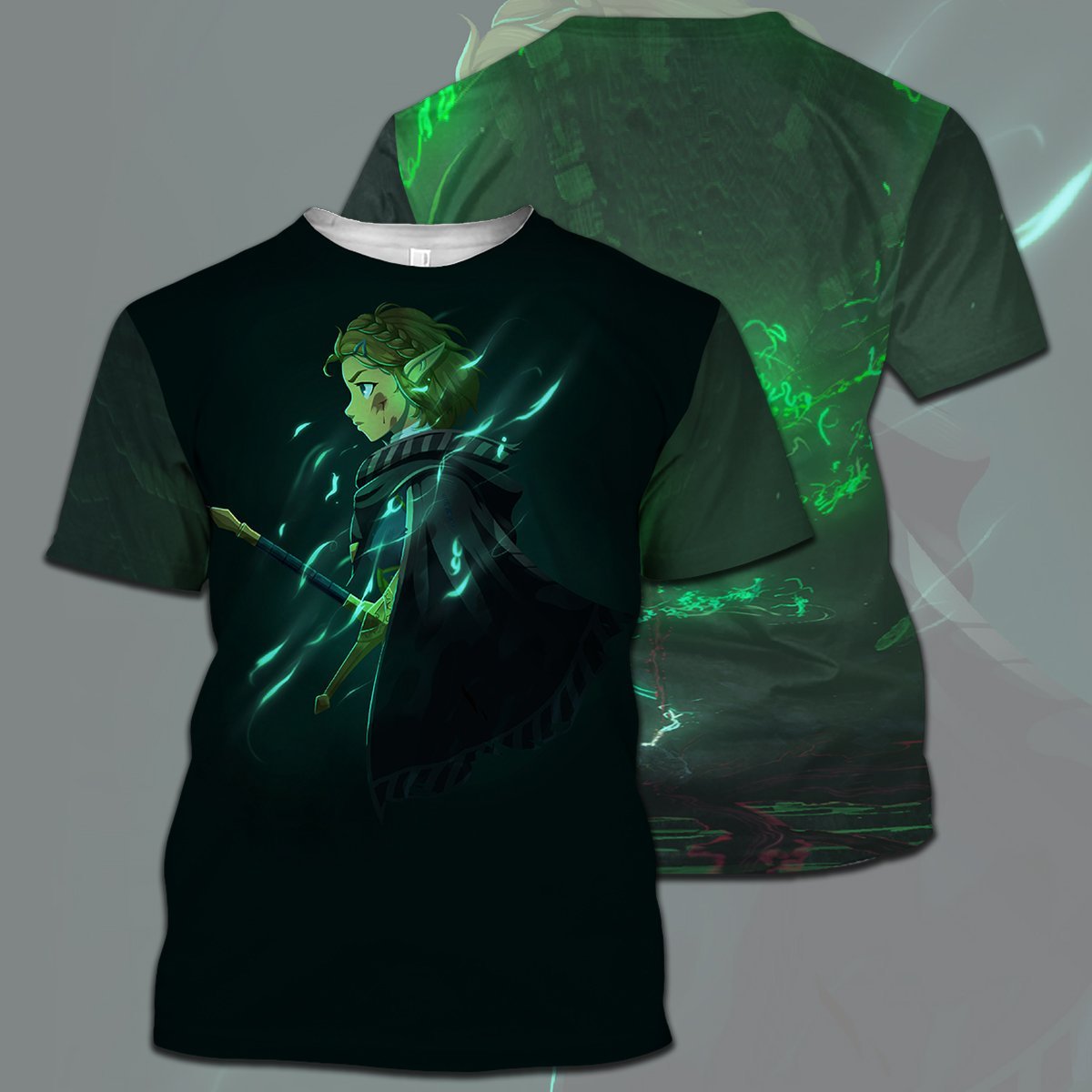 Unifinz Legend Of Zelda Shirt Zelda Breath Of The Wild Green T-shirt Legend Of Zelda Hoodie 2022