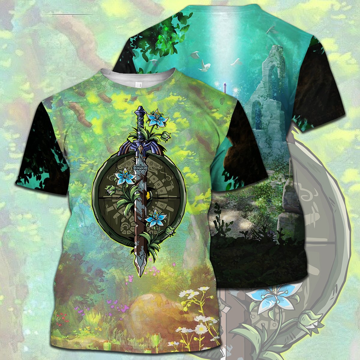 Unifinz Legend Of Zelda T-shirt Swordmaster Green Forest T-shirt Legend Of Zelda Hoodie 2022