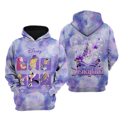 AIW Hoodie Alice Disneyland 100 Years Of Wonder Hoodie Purple Unisex