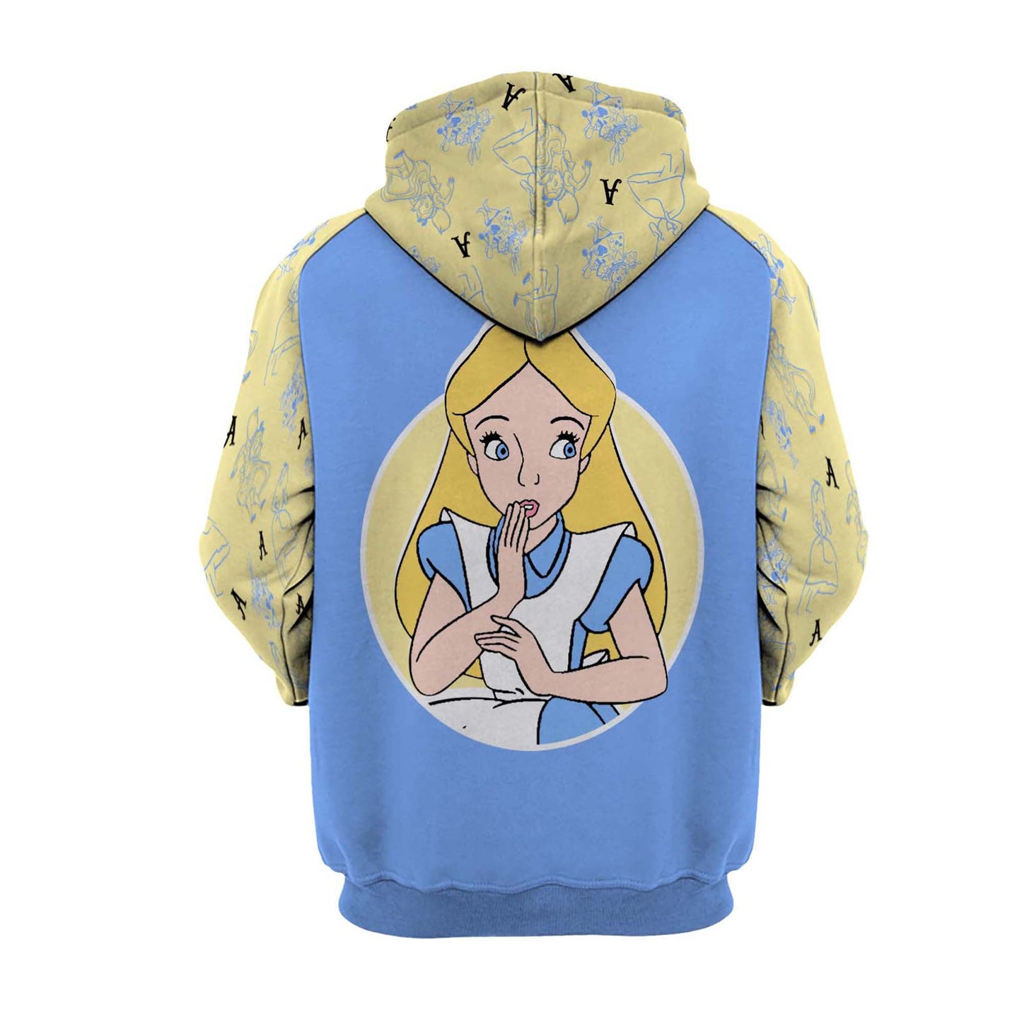 AIW Hoodie Alice My Emotions Graphic Hoodie Blue Yellow Unisex