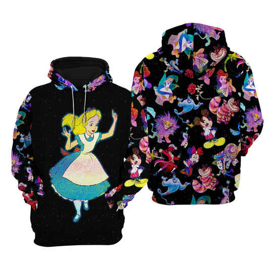 AIW Hoodie Alice And DN Character Hoodie Black Unisex