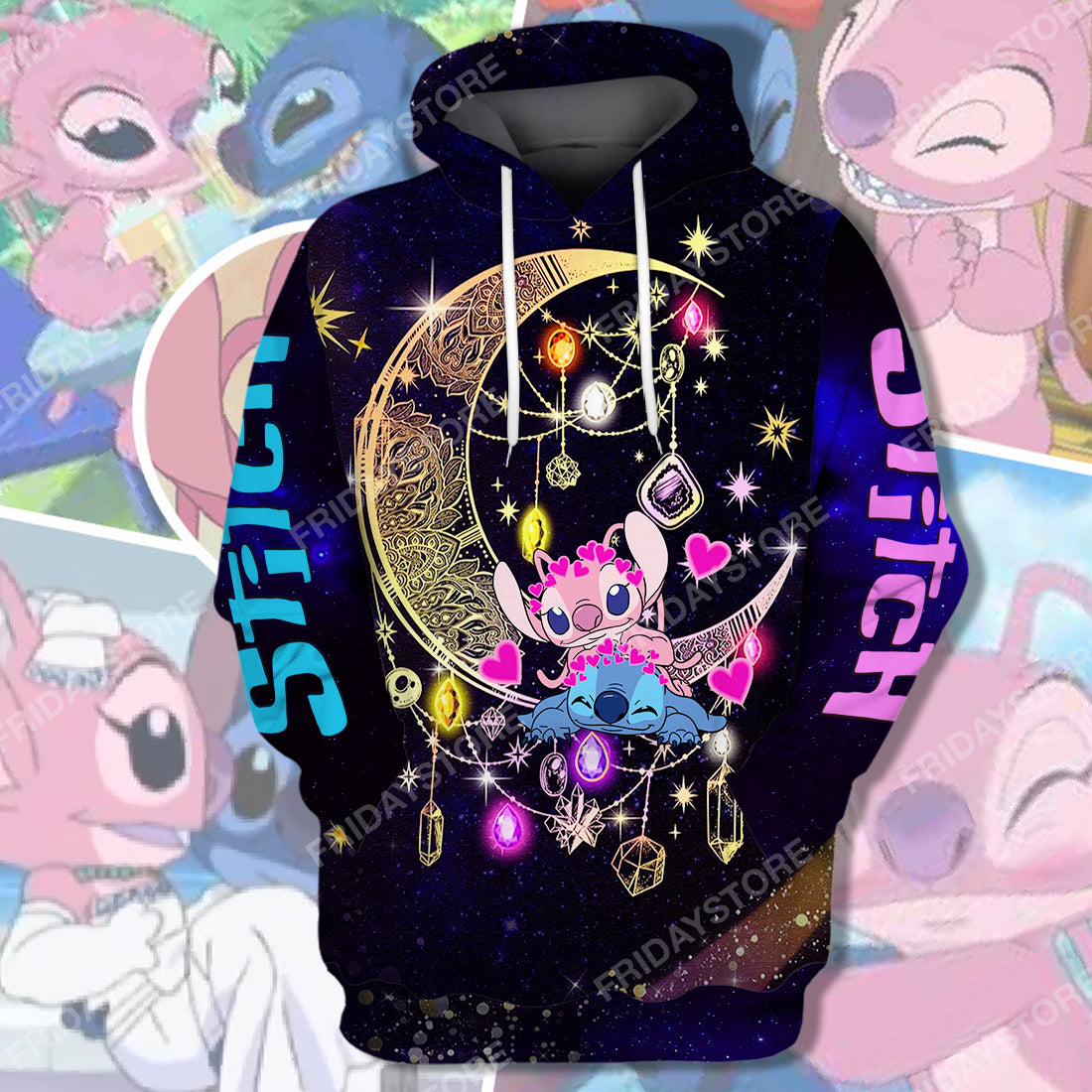 Unifinz LAS T-shirt Stitch And Angel Moon T-shirt High Quality DN Stitch Hoodie Sweater Tank 2022