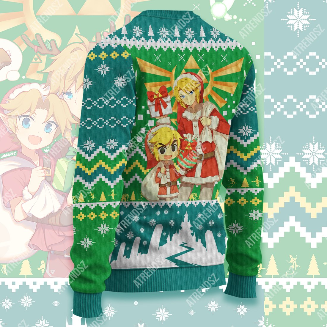 Unifinz Legend Of Zelda Ugly Sweater Grown Up Chibi Link Sweater Legend Of Zelda Sweater 2023