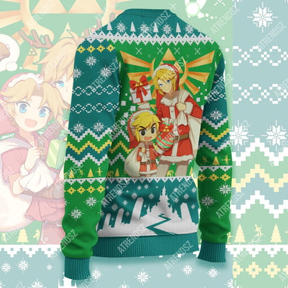 Unifinz Legend Of Zelda Ugly Sweater Grown Up Chibi Link Sweater Legend Of Zelda Sweater 2023