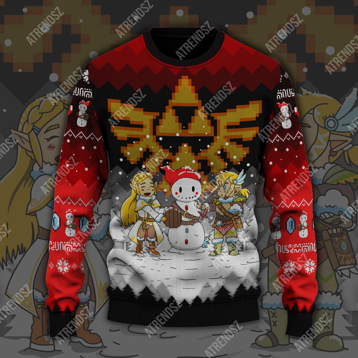 Unifinz Legend Of Zelda Sweater Snowman Link Zelda Ugly Sweater Legend Of Zelda Ugly Sweater 2023