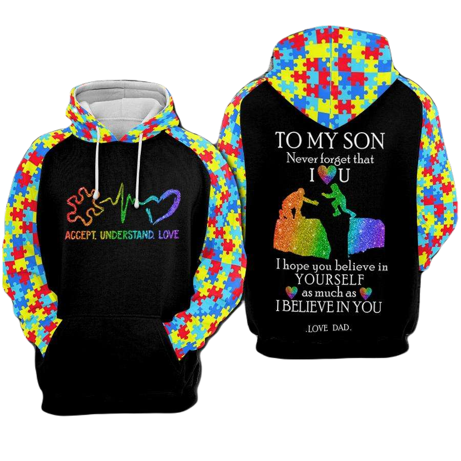 Autism Hoodie Never Forget That I Love You Hoodie Colorful Unisex