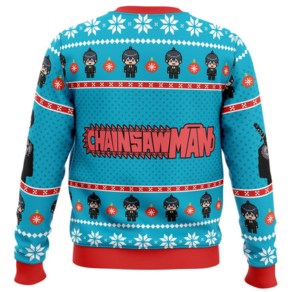 Chainsaw Man Sweatshirt Chainsaw Man Aki Character Pattern Sweatshirt Blue Unisex