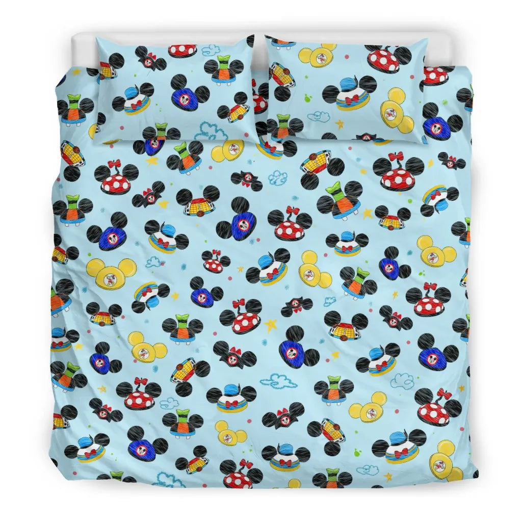 DN Bedding Set DN Mouse Ear Hats Duvet Covers Blue Unique Gift