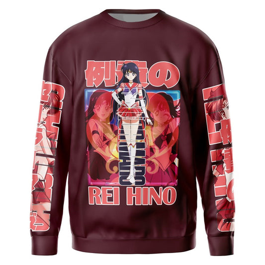 Sailor Moon Sweatshirt Sailor Mars Rei Hino Sweatshirt Brown Unisex