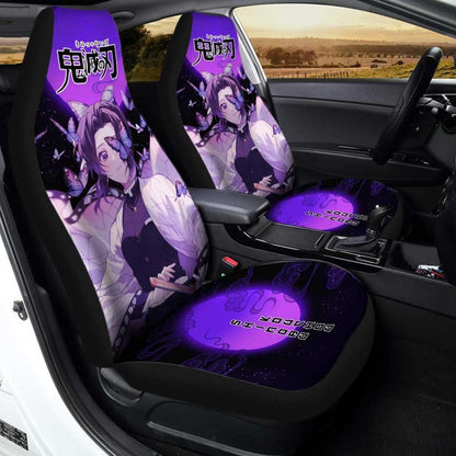 Demon Slayer Car Seat Covers Shinobu Kocho Butterfly Art Seat Covers