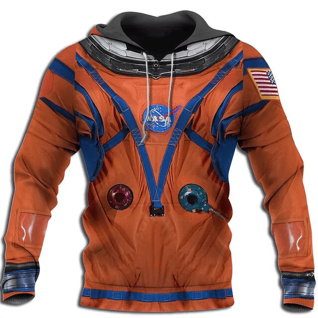 NASA Hoodie NASA Orion Suit Costume Hoodie Orange Unisex