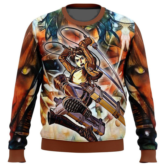 Attack On Titan Sweatshirt Eren Yeager Titan Graphic Sweatshirt Colorful Unisex Adults