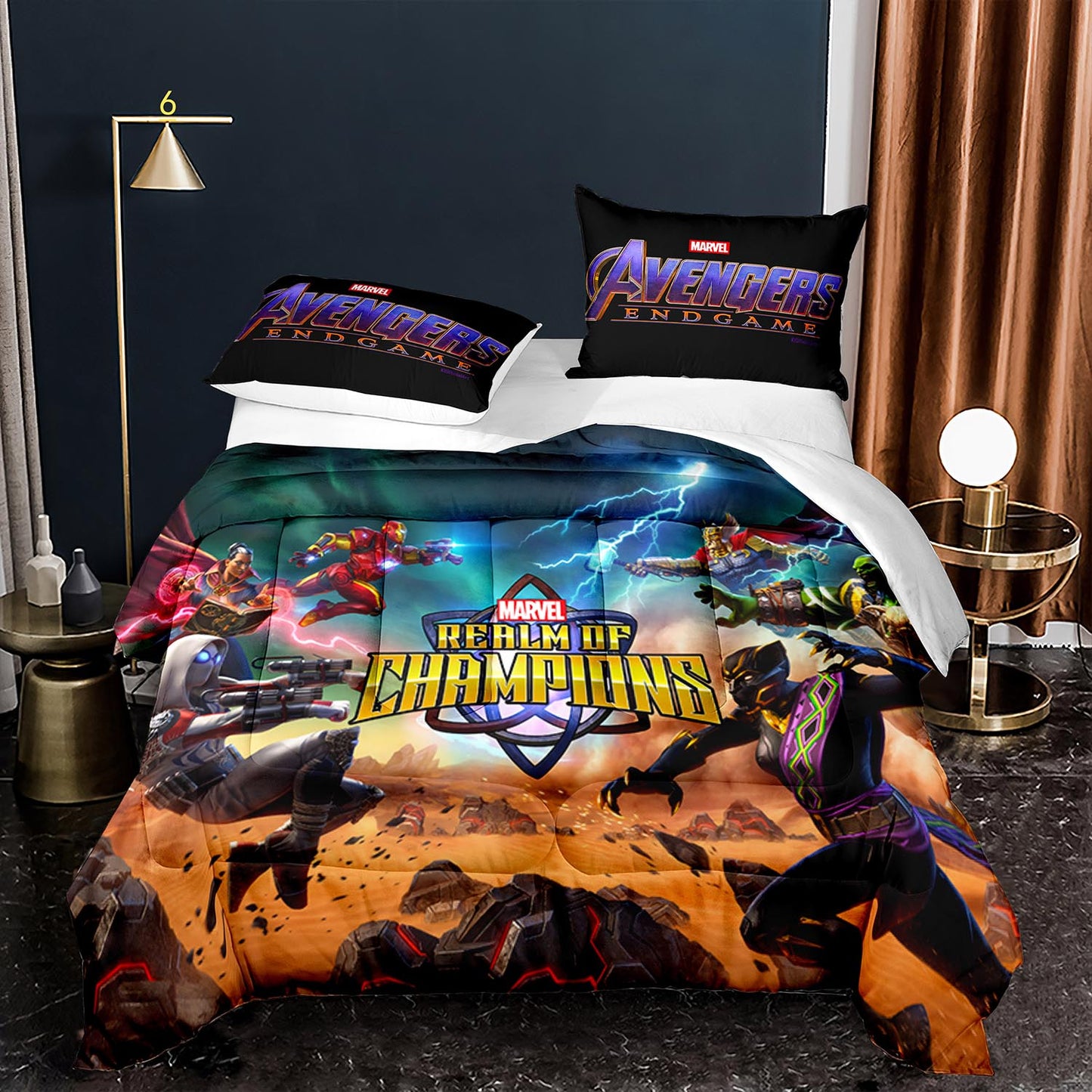 MV Bedding Set Avengers Realm Of Champions Duvet Covers Colorful Unique Gift