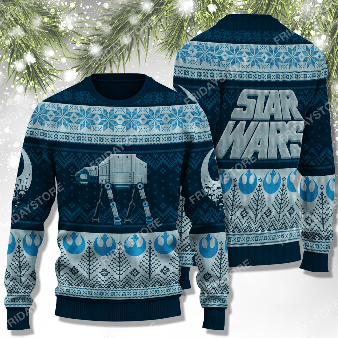 SW ATAT Walker Christmas Pattern Sweater