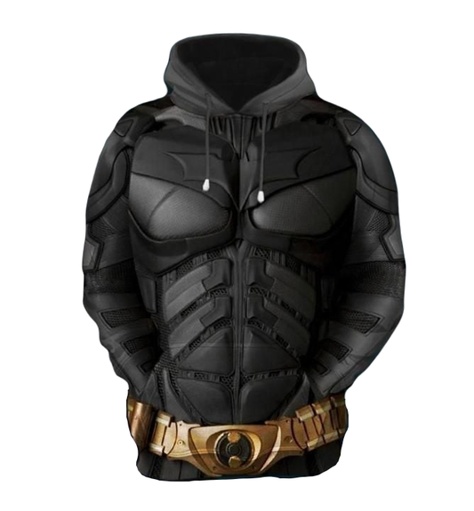 Batman Hoodie DC Batman The Dark Knight Suit Costume Hoodie Black Unisex