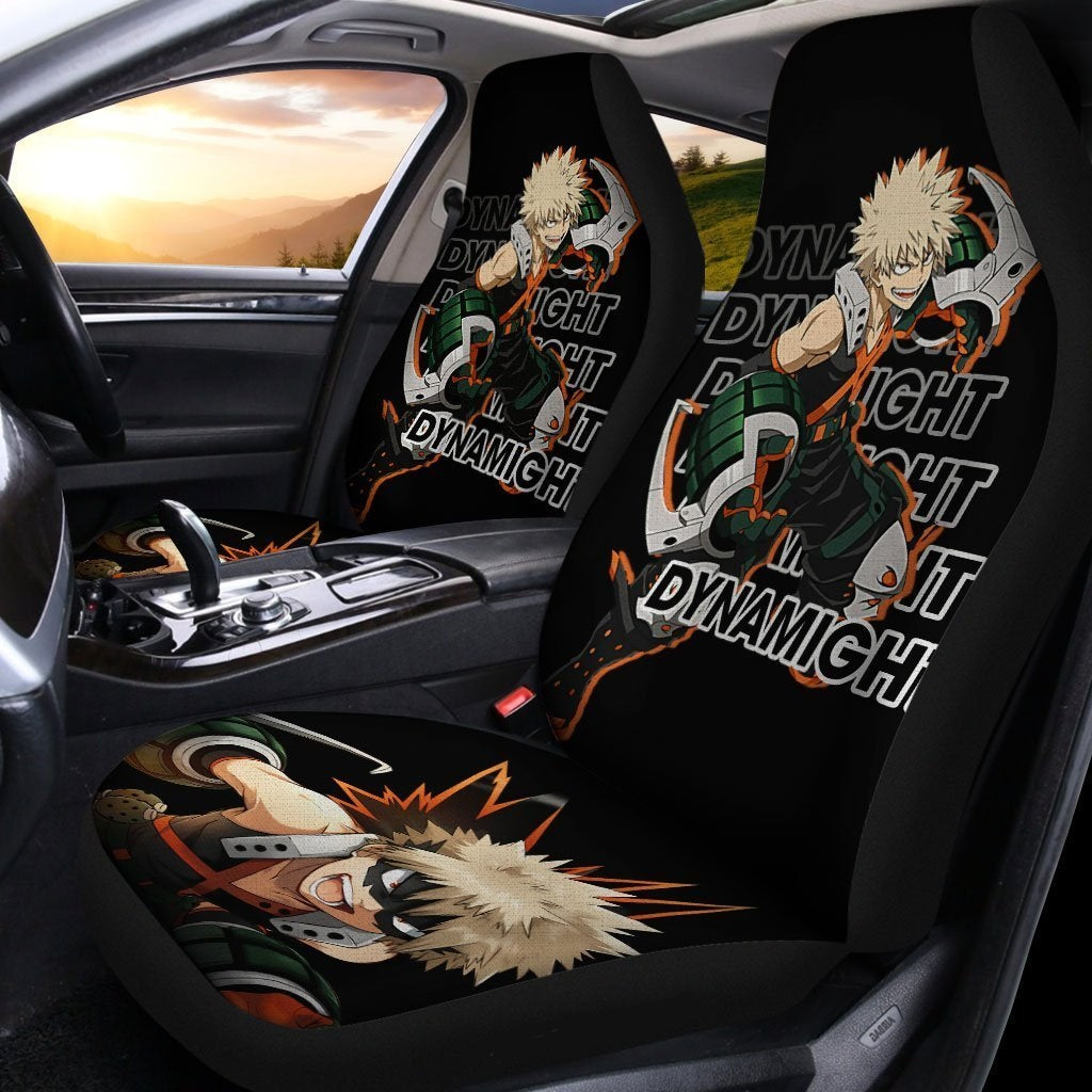 My Hero Academia Car Seat Covers Bakugo Dynamight Graphic Seat Covers