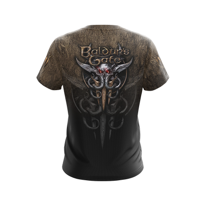 Baldur's Gate Hoodie Baldur's Gate T-shirt Baldur's Gate 3 Symbol T-shirt Brown Unisex