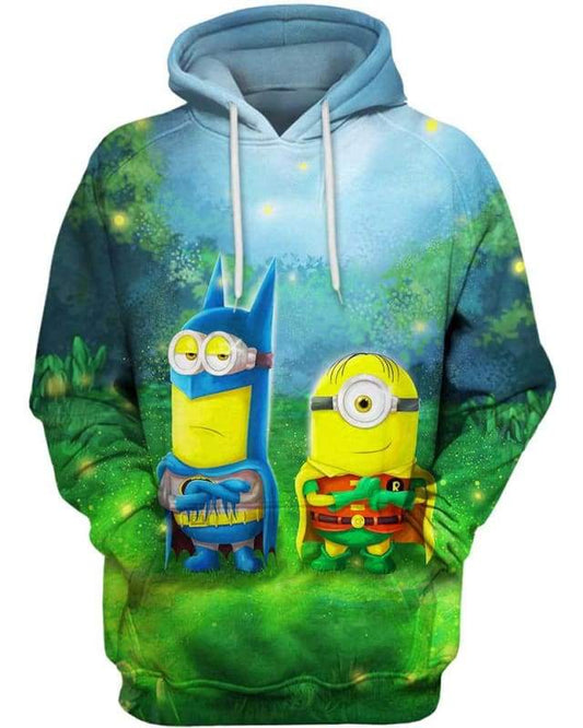 Minion Hoodie Batman And Robin Minion T-shirt Colorful Unisex