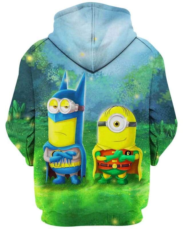 Minion Hoodie Batman And Robin Minion T-shirt Colorful Unisex