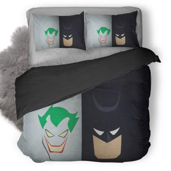 Batman Bedding Set DC Batman And Joker Iconic Duvet Covers Black Gray Unique Gift