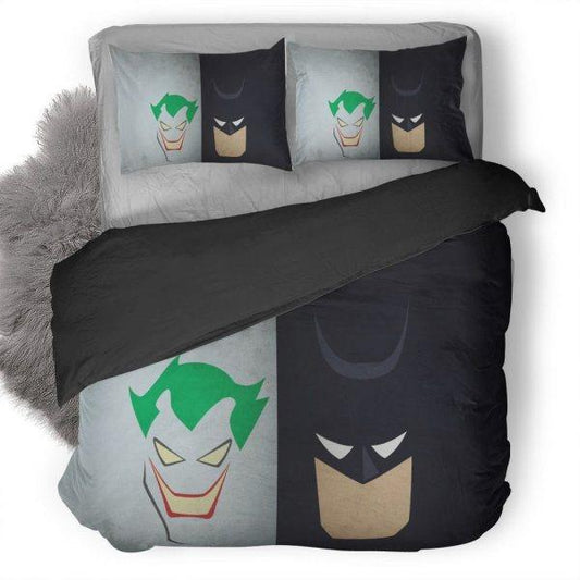 Batman Bedding Set DC Batman And Joker Iconic Duvet Covers Black Gray Unique Gift