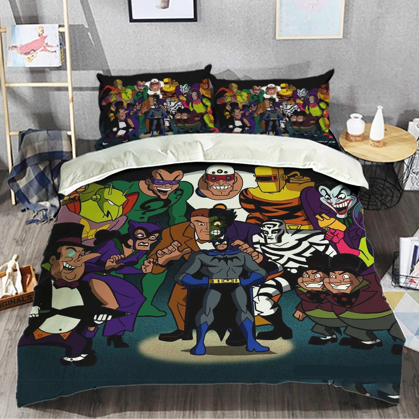 Batman Bedding Set DC Batman And Villains Duvet Covers Colorful Unique Gift