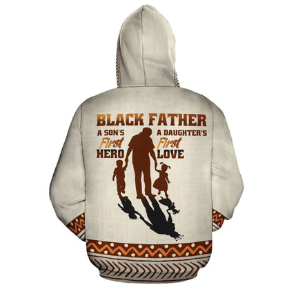 Unifinz Black Father Hoodie A Daughter First Love Hoodie Autism Apparel 2024
