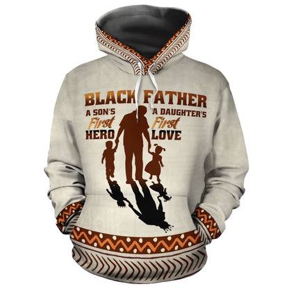 Unifinz Black Father Hoodie A Daughter First Love Hoodie Autism Apparel 2023