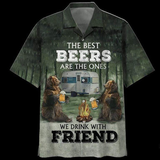 Beer Hawaiian Shirt The Best Beers Is The Ones We Drink With Friends Aloha Shirt