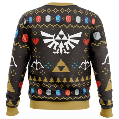 The Legend Of Zelda Sweatshirt The Royal Crest Symbol Gems Pattern Sweatshirt Colorful Unisex