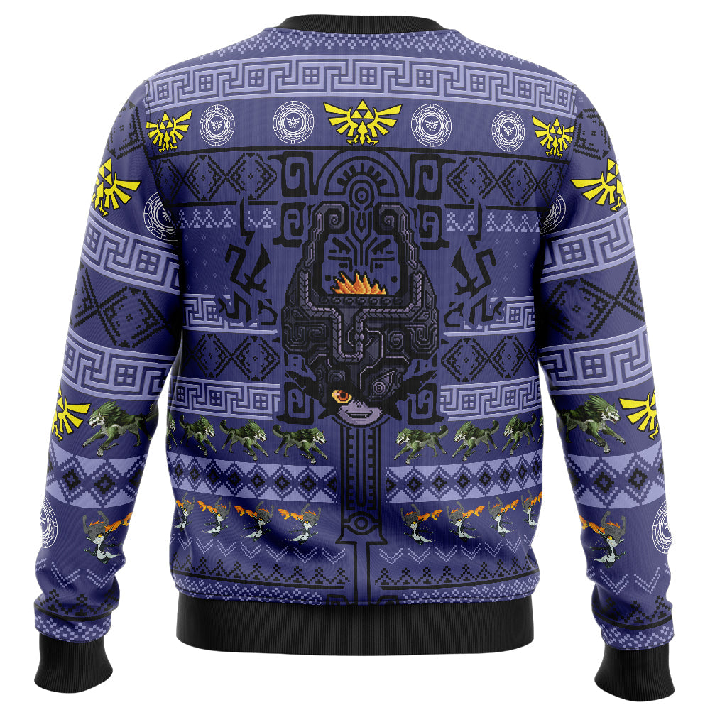 The Legend Of Zelda Sweatshirt Midna Graphic Wolf Link Pattern Sweatshirt Blue Unisex