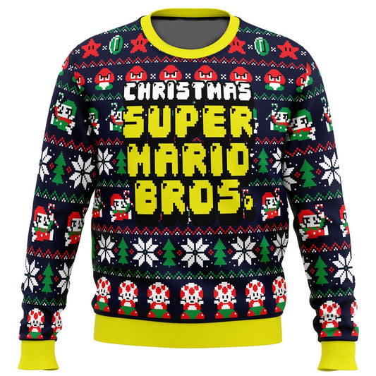 Mario Sweatshirt Christmas Super Mario Bros Sweatshirt Colorful Unisex Adults New Release