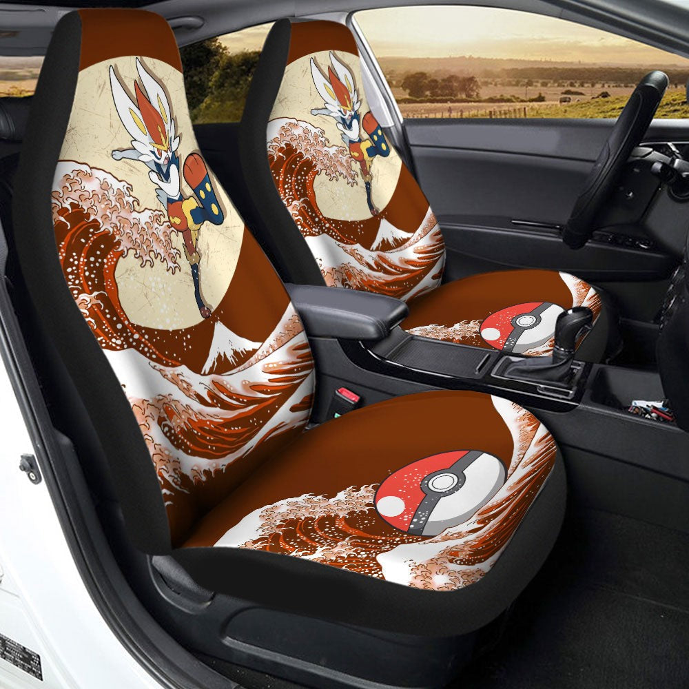 PKM Car Seat Covers PKM Cinderace With Great Wave Seat Covers Brown