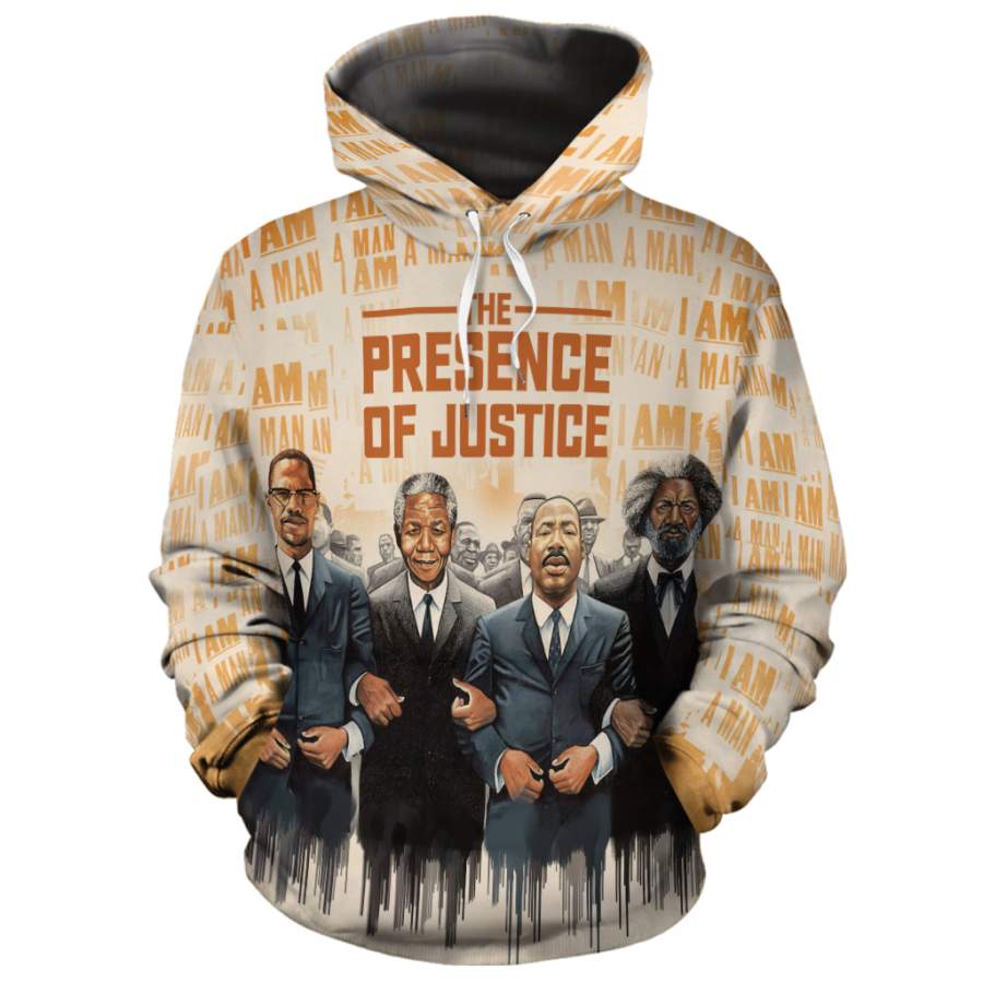 Africa American Hoodie The Presence Of Justice Hoodie Brown Unisex