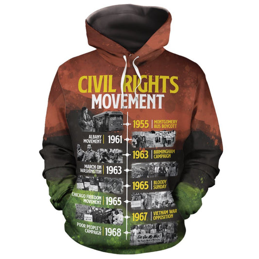 Africa American Hoodie Civil Rights Movement Hoodie Colorful Unisex