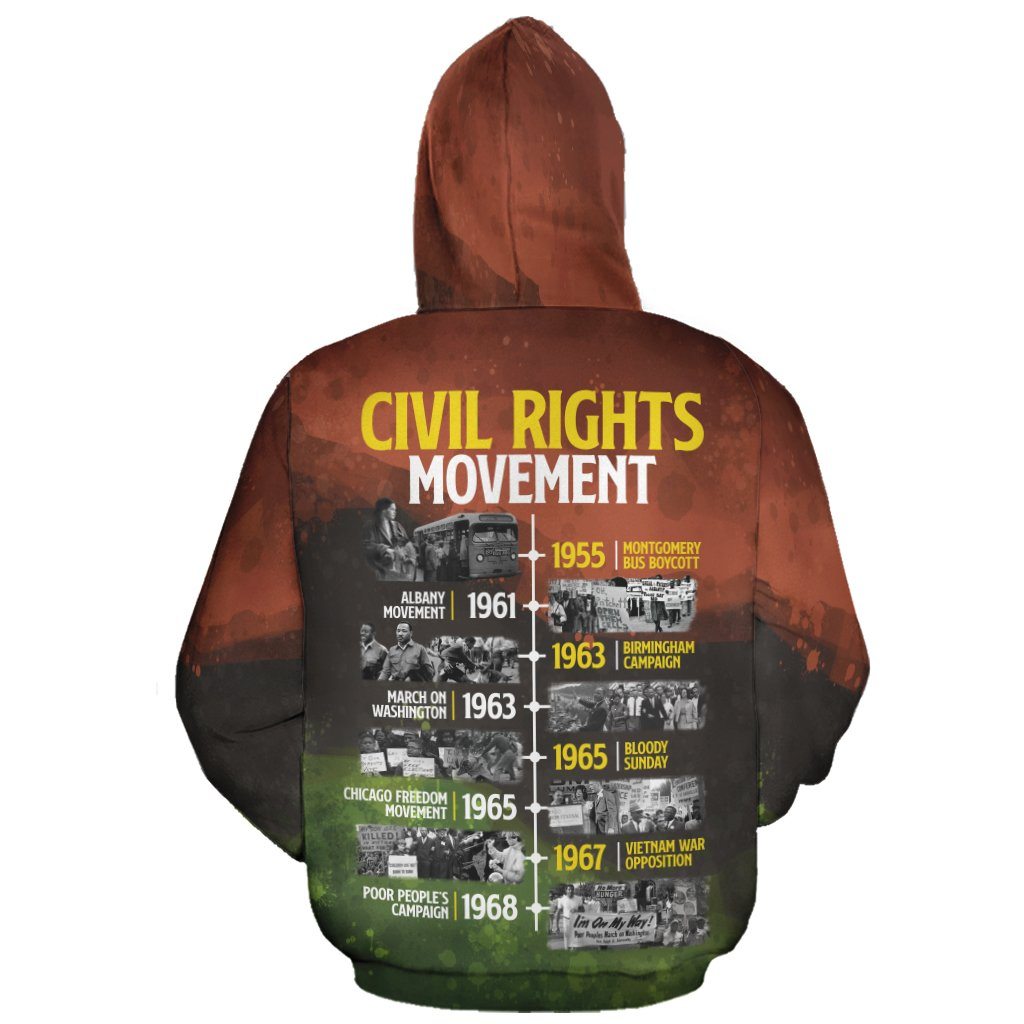 Africa American Hoodie Civil Rights Movement Hoodie Colorful Unisex