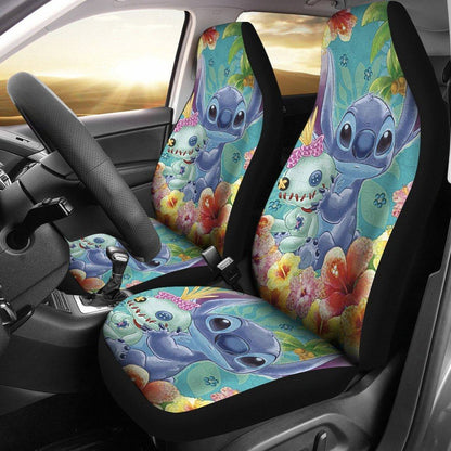 Stitch Car Seat Covers Cute Stitch With Doll Seat Covers