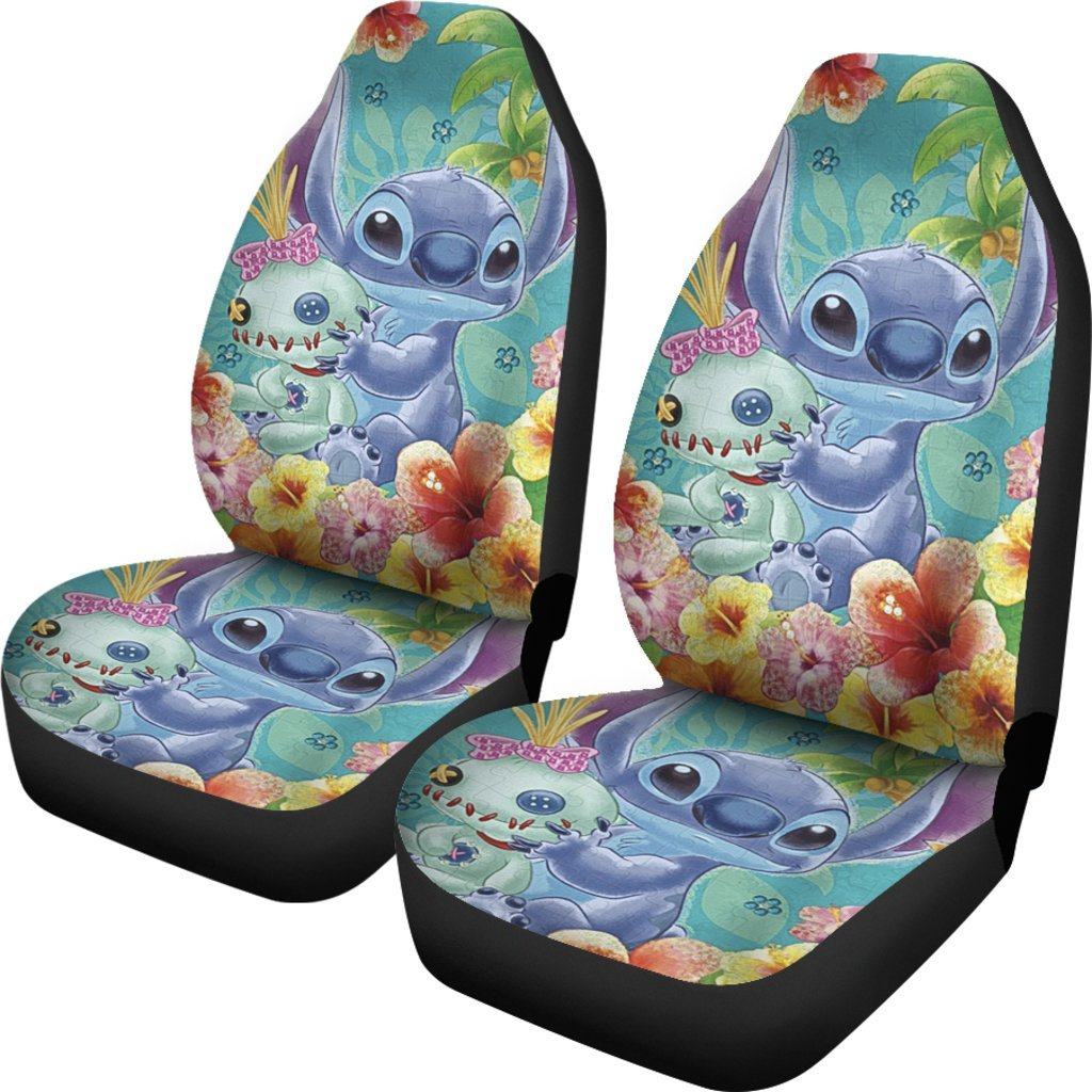 Stitch Car Seat Covers Cute Stitch With Doll Seat Covers