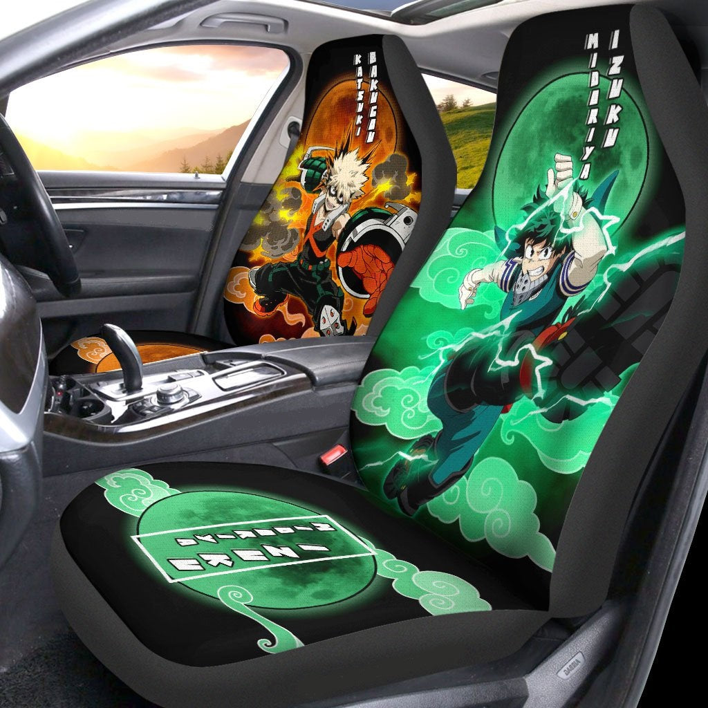 My Hero Academia Car Seat Covers Deku And Bakugo Graphic Seat Covers