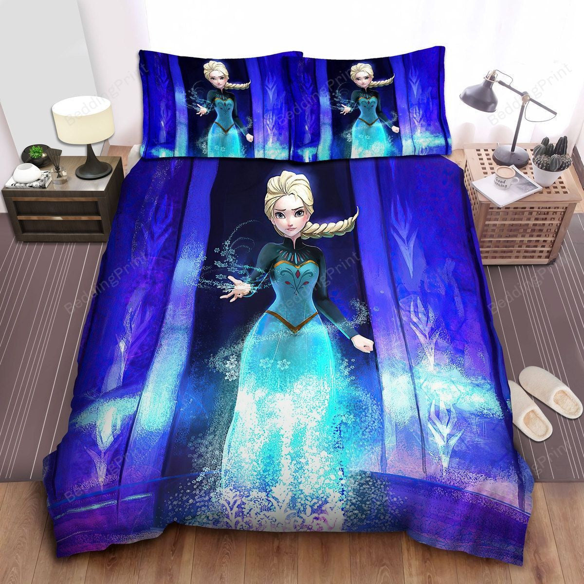 Frozen Bedding Set Frozen Elsa And Her Ice Magic Duvet Covers Blue Unique Gift