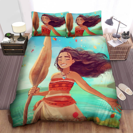 Moana Bedding Set DN Princess Moana By The Wind Painting Duvet Covers Colorful Unique Gift