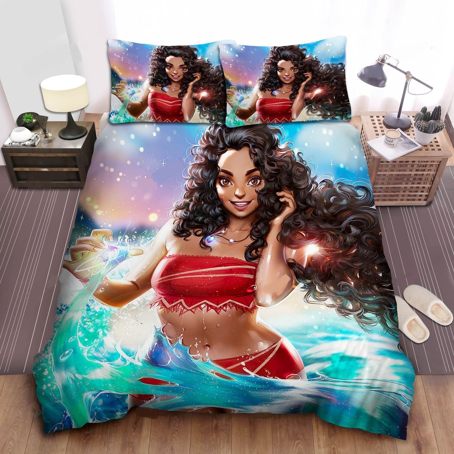 Moana Bedding Set DN Princess Moana With Magical Sparkles Duvet Covers Colorful Unique Gift