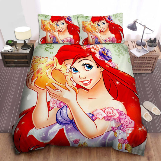 Little Mermaid Bedding Set DN Princess Ariel With Sea Shell Duvet Covers Colorful Unique Gift