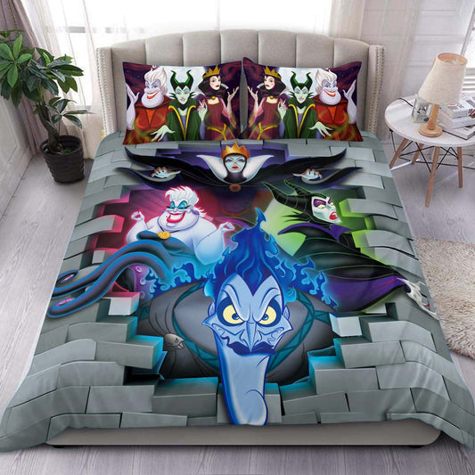 DN Bedding Set DN Villains Hades Evil Queen Ursula Maleficent Duvet Covers Colorful Unique Gift