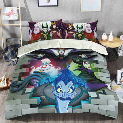 DN Bedding Set DN Villains Hades Evil Queen Ursula Maleficent Duvet Covers Colorful Unique Gift