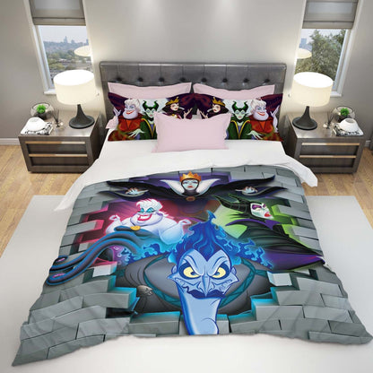 DN Bedding Set DN Villains Hades Evil Queen Ursula Maleficent Duvet Covers Colorful Unique Gift