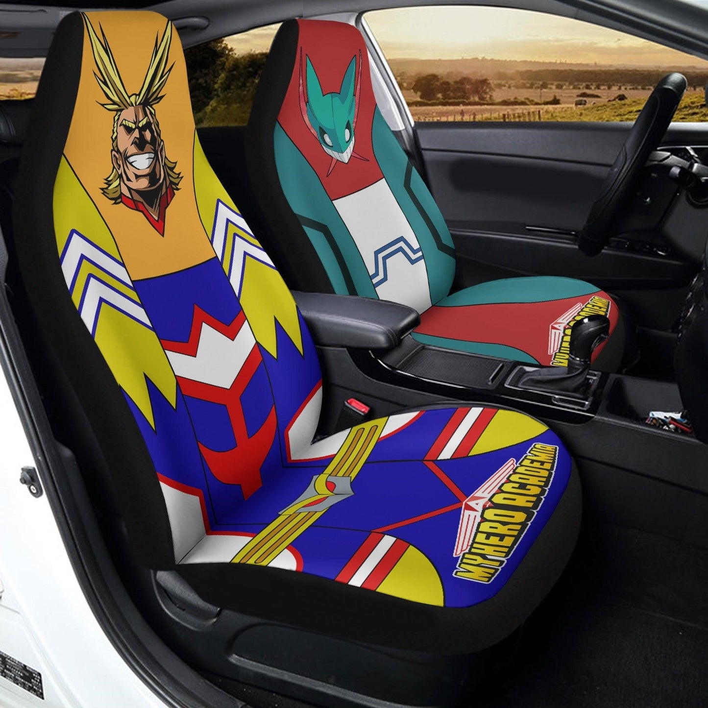 My Hero Academia Car Seat Covers Deku X All Might Character Seat Covers
