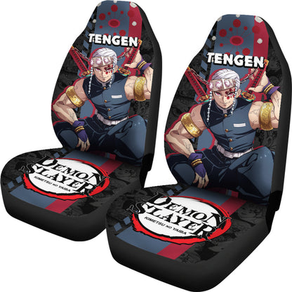 Demon Slayer Car Seat Covers Uzui Tengen Graphic Demon Slayer Seat Covers