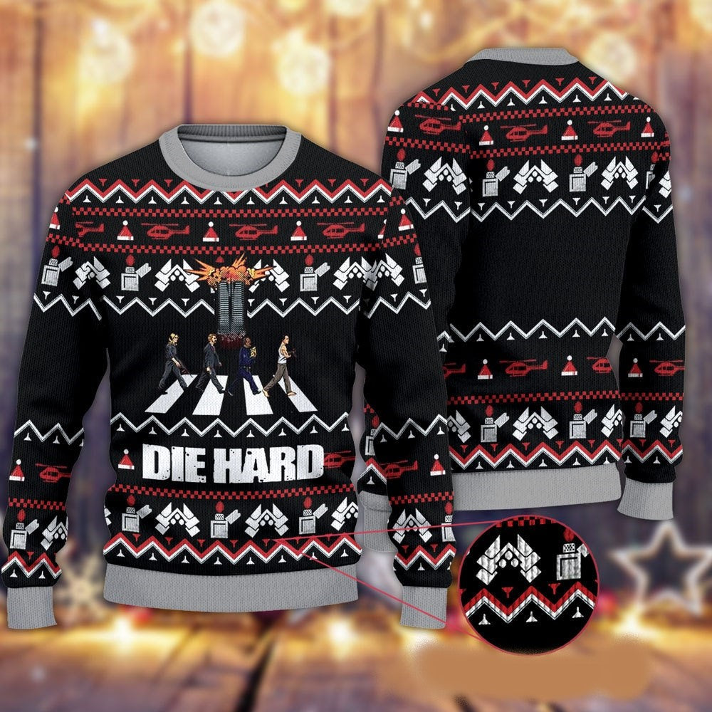 Die Hard Sweatshirt Die Hard Aber Road Die Hard Christmas Sweatshirt Black Unisex Adults