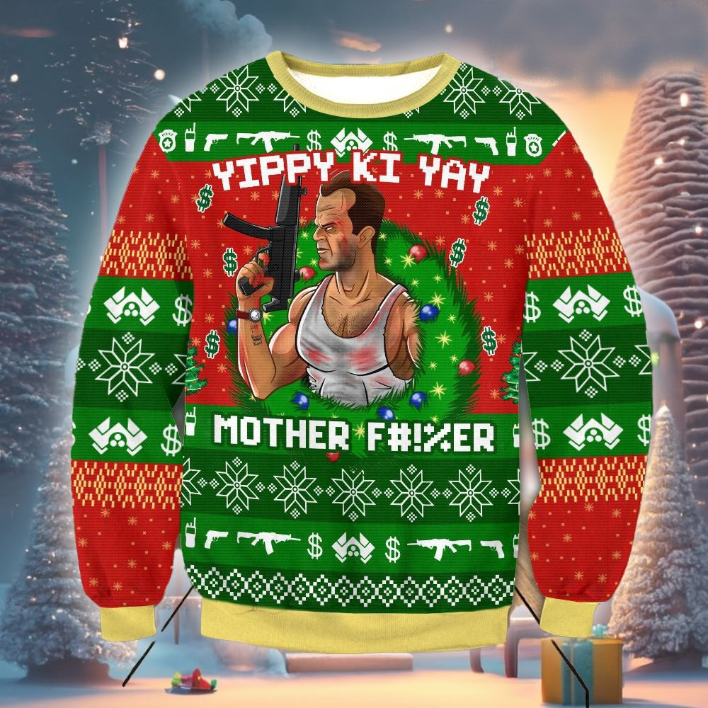 Die Hard Sweatshirt Yippee Ki Yay Mother Fker Die Hard Christmas Sweatshirt Red Green Unisex Adults